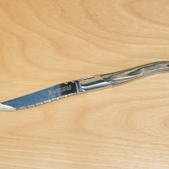 Laguiole by Trudeau Steak Knife Set / 7-Piece / Pakka Wood Handles - Picture 2 of 11